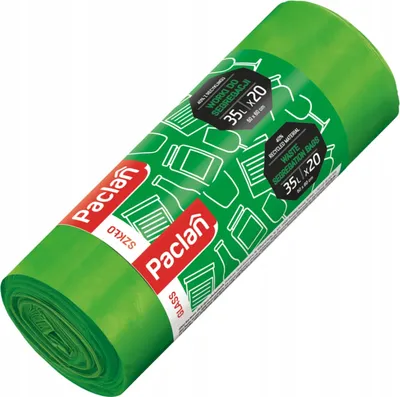 Image de Sacs de tri sélectif pour le verre vert Paclan, 35 l, 20 pièces