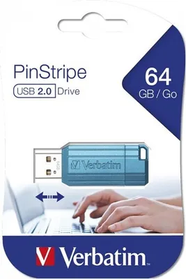 Immagine prodotto di Disco flash USB Verbatim 49961 PinStripe 64GB