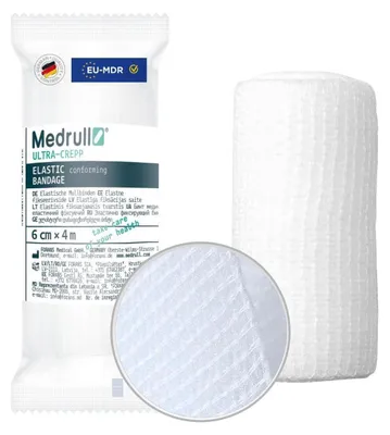 Image de Kit de bandages de fixation Mullbinden ULTRA CREPP, comprenant 10 rouleaux de 6 cm x 4 m
