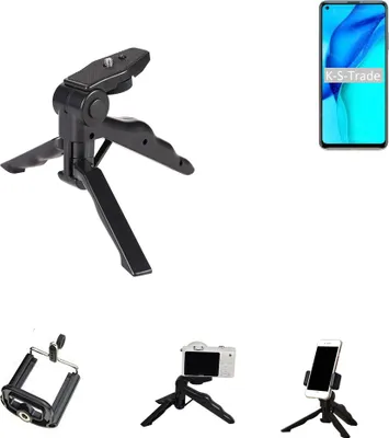 Produktbild von K-S-Trade Stativ Tisch-Ständer Dreibein Handy-Stativ Ständer kompatibel mit Huawei Maimang 9 Mini-Stativ Smartphone Tripod Handy-Stativ aus Plastik