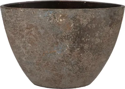 Produktbild von DK Design Blumentopf - Schale - oval - rostbraun - 16x23x34 cm