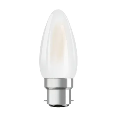Produktbild von Osram ST CLAS B 40 4W/827 B22D 6PACK LED-Kerze, Sockel B22, 4 Watt, Warmweiß, 2700 K,