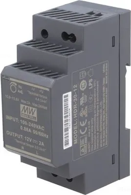 Immagine prodotto di HDR-30-12 - Alimentatore DIN, 12VDC, 2A , 24W