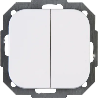 Produktbild von Kopp 688502009, Drucktasten-Schalter, Kunststoff, Thermoplast, Glanz, Weiß, IP20, IK00
