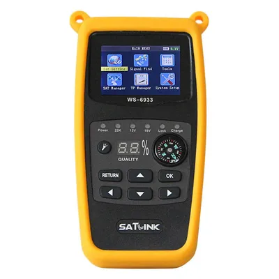 Produktbild von WS-6933 Satelliten Finder DVB-S/S2 – Handheld Sat-Finder mit LED-Licht, TFT-LCD Display, 800mAh Akku, EU Netzteil, Signal & Pegelmessung