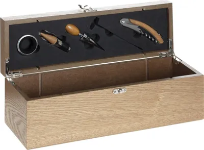Obrázek produktu pro Sada pro sommeliery v dřevěné krabici, 5 prvků