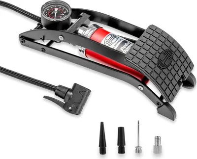 Produktbild von HEYNER® Fußluftpumpe 10bar PedalPower PRO ideal für Fahrrad, Auto, Motorrad