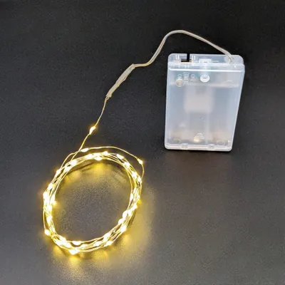 Produktbild von LED Silberdraht Batterielichterkette 40 LEDs 195 cm warmweiß Timer Innenbereich