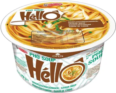 Productafbeelding van Hello Pho Instant Pho Soep Rundvleessmaak Glutenvrij (70 gr)