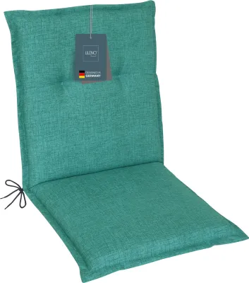Produktbild von LILENO HOME Gartenstuhl Auflagen als [1er Set - Niedriglehner] in Türkisgrün - bequeme Liegen als Sitzauflagen für Gartenmöbel - Stuhlkissen für Gartenstühle und Klappstühle