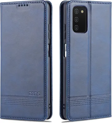 Obrázek produktu pro Kožené pouzdro Galaxy A03S, flipové pouzdro Wallet Case s magnetickým zavíráním a stojánkem pro Samsung Galaxy A03S Blue