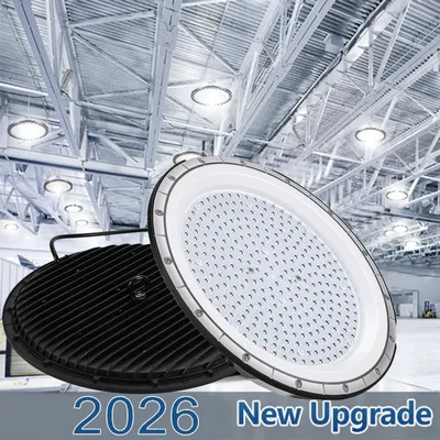 Produktbild von 300W LED Werkstatt Deckenleuchte, Superhelle UFO-Industrielampe 54000lm, Kaltweiß LED-Arbeitsleuchte, IP65, für Fabriken, Garagen, Lagerhallen