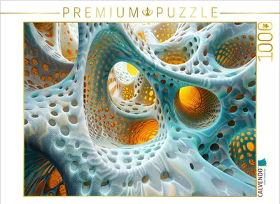 Produktbild von CALVENDO Puzzle Ästhetische Vielfalt in organischen Formen - Fraktale | 1000 Teile Lege-Größe 64x48cm Foto-Puzzle für glückliche Stunden