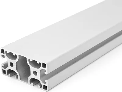 Produktbild von Länge 190mm - Design-Aluminiumprofil 40x80L 2 Nuten verdeckt I-Typ Nut 8 (leicht), silber eloxiert. Aluminium Profil 40x80 Alu Profil 40 x 80 Systemprofil