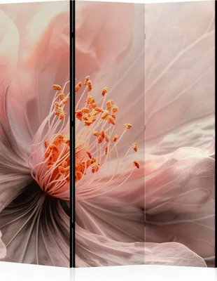 Produktbild von LUMASOUL Paravent doppelseitiger, Paravent Raumteiler Innen, Blumen Motiv, 135x172 cm