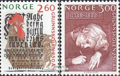 Produktbild von Briefmarken Norwegen 1989 Mi 1021-1022 (kompl.Ausg.) postfrisch Grundschulwesen