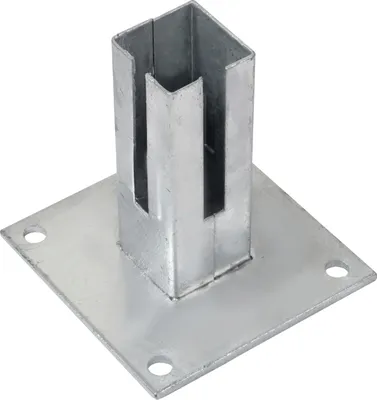 Produktbild von Floraworld Bodenplatte Zaunpfosten 15 x 15 cm feuerverzinkt