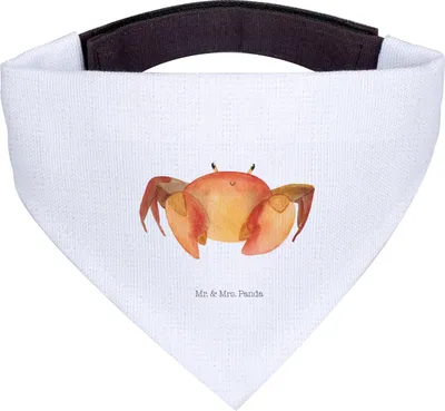 Produktbild von Mr. & Mrs. Panda Hunde-Halstuch Sternzeichen Krebs - Weiß - Geschenk, Tuch, Hundehalstuch, Meerestier, Halstuch Hund, Hunde, Krebse, Krabbe, Meer, Für, Geburtstag Juni