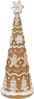 Immagine prodotto di Clayre & Eef Decorazione natalizia Albero di Natale Ø 14x37 cm Poliresina marrone