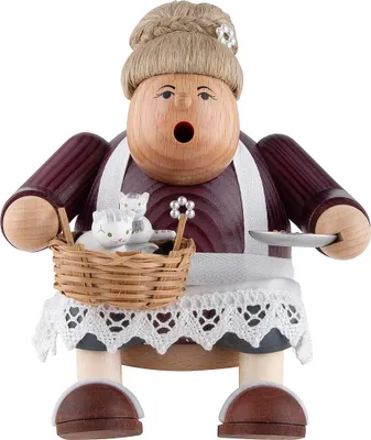 Produktbild von Katzenoma (15cm) Räuchermann von KWO