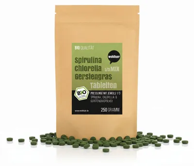 Produktbild von Wohltuer Spirulina Chlorella Gerstengras Mischung - 250g