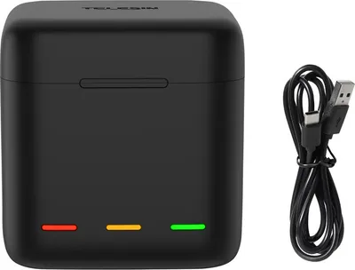 Image de chargeur rapide USB 3 canaux pour Hero 9 Noir