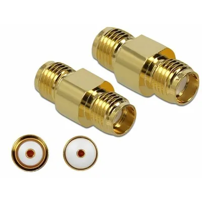 Produktbild von DeLOCK 89974, SMA, SMA, Gold, Gold, 50 Ohm, -10 - 50 °C, 8 mm