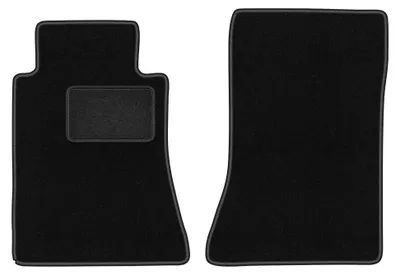 Image de Tapis avant en moquette pour Mercedes E W124 1984-1997 (berline/break) – 2 pièces, noirs, sur mesure – Wielganizator LUX
