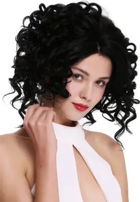 Produktbild von WIG ME UP Perücke Lace-Front Teil-Mono Locken Schwarz MLU16-MF-1