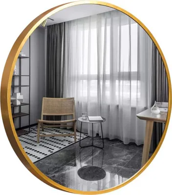 Produktbild von GOLD&CHROME Spiegel Rund Wandspiegel Modern Badspiegel - ∅ 50cm - Golden