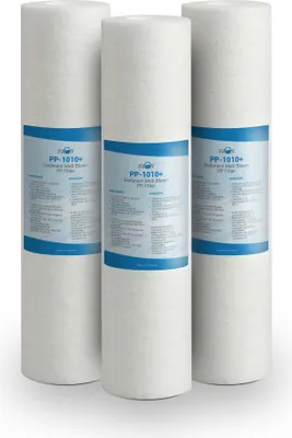 Immagine prodotto di Bellerofonte filtro sedimenti per acqua filtro meltblown 10 pollici 10 micron in polipropilene. Rimuove sabbia, particelle di ruggine e impurità in sospensione fino a 10 micron, 3 pezzi