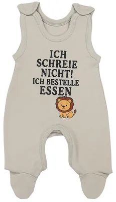 Produktbild von TupTam Unisex Baby Strampler mit Spruch I love Mum and Dad, Farbe: Ich schreie nicht, ich bestelle Essen, Größe: 74