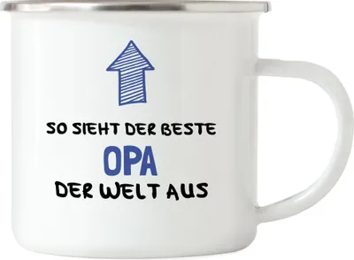Produktbild von So Sieht Der Beste Opa Der Welt Aus Emaille Tasse Bester Großvater Schöne Geschenkidee Großvater Opi Geburtstag