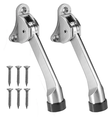 Productafbeelding van Deurstopper deurstop - Zinklegering - Zwart 13 cm - Voor binnen en buiten