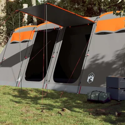 Produktbild von Möbel Tunnel-Familienzelt 10 Personen Grau und Orange Wasserdicht - Campingzelte 94621