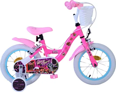 Produktbild von Volare Dolls Kinderfahrrad für Mädchen - 14 Zoll in Rosa mit Handbremsen