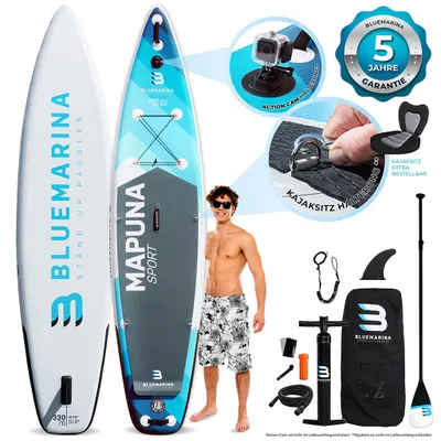 Produktbild von Stand Up Paddle Board Mapuna |  SUP Board - inkl. Paddel, Pumpe & Rucksack - Surfbrett aufblasbar - Kajak - Paddling Board - Surfboard -  330x76x16cm