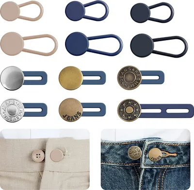 Produktbild von 12pcs/festgelegte Taillenstängerverstellbare abnehmbare gute Stretchability -Zähigkeit 4 Größen Hosen Jeans Taille Extender Nähgeschäft Supply