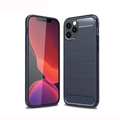 Zdjęcie produktu dla Ochronne etui na telefon komórkowy Apple iPhone 12 Case Cover Carbon Optics Blue