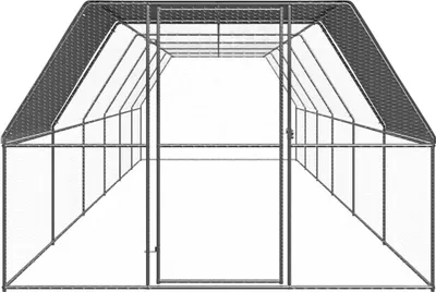 Obrázok produktu pre vidaXL Vonkajšia klietka pre kurčatá 3x12x2 m Pozinkovaná oceľ