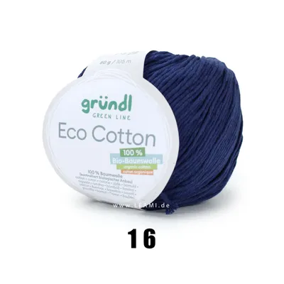 Produktbild von Gründl Eco Baumwolle (50g/105m) 100% Baumwolle 16 nachtblau