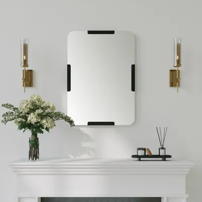 Produktbild von Skye Decor, Pera - Black, Spiegel, 100 % METALL, Schwarz, 50 x 70 cm