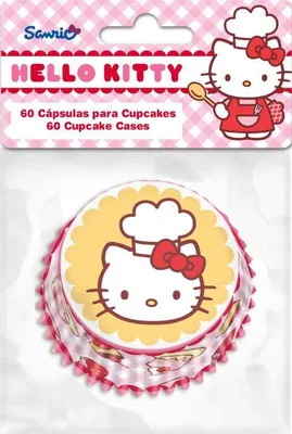 Produktbild von Set mit 60 Hello Kitty Cupcake-Förmchen
