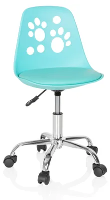 Produktbild von hjh OFFICE Kinderdrehstuhl FANCY I Schreibtischstuhl für Kinder höhenverstellbar ohne Armlehnen Kunstleder