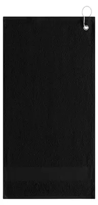 Produktbild von L-Merch - Golf-Handtuch LT2948 (Einheitsgröße) (Schwarz)