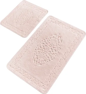 Produktbild von Bosdela Badezimmerteppich Set - 60x100 cm + 50x60 cm (2-teilig)Powder Pink