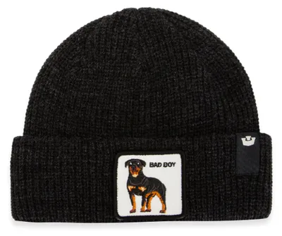 Immagine prodotto di Goorin Bros. Berretto da baseball "Watch Cap", modello "Original Recipe". Berretto a coste, design "The Bad Boy Dog", colore "Void"
