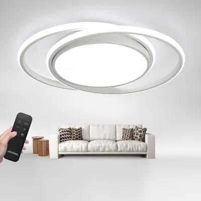 Produktbild von LED Deckenlampe Kinderzimmer 54W Weiß Deckenleuchte Dimmbar Mit Fernbedienung Einstellbar Farbtemperatur 3000-6500K für Schlafzimmer Ø52CM