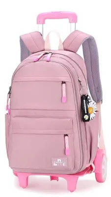 Produktbild von Trolley Rucksack mit 6 Rollen 16 Zoll für Mädchen 8-14 Jahre Lila