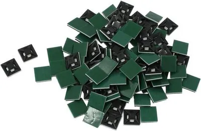 Produktbild von Kabelmanagement Set 100 Stück schwarz 13x13x4mm Kabelbinder